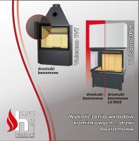 wkład kominkowy konwekcyjne Volcano FDTh - drzwiczki bezramowe